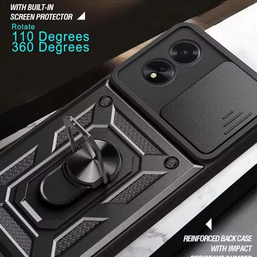 Techsuit - CamShield ütésálló tok - Oppo A58 4G - Fekete