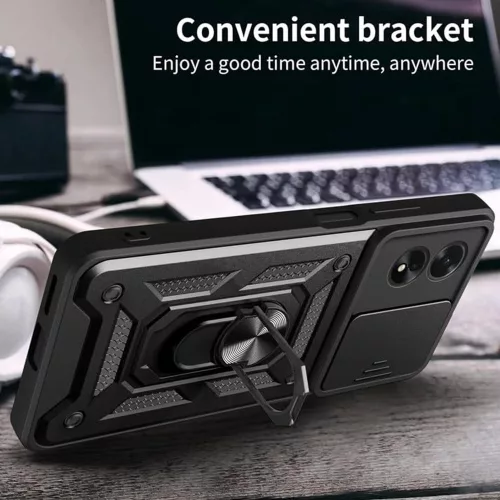 Techsuit - CamShield ütésálló tok - Oppo A58 4G - Fekete