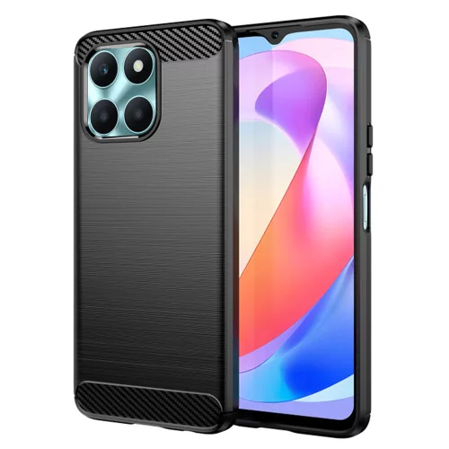 Techsuit - Carbon szilikon tok - Honor X6a - Fekete
