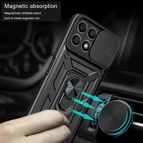 Techsuit - CamShield ütésálló tok - Honor X6a - Fekete