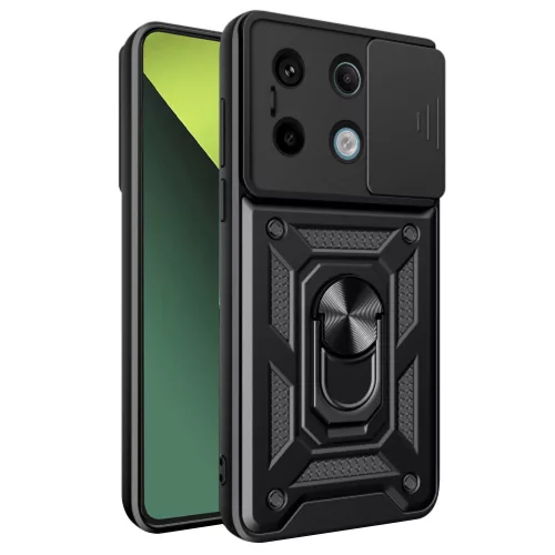 Techsuit - CamShield ütésálló tok - Xiaomi Redmi Note 13 Pro 5G / Poco X6 - Fekete