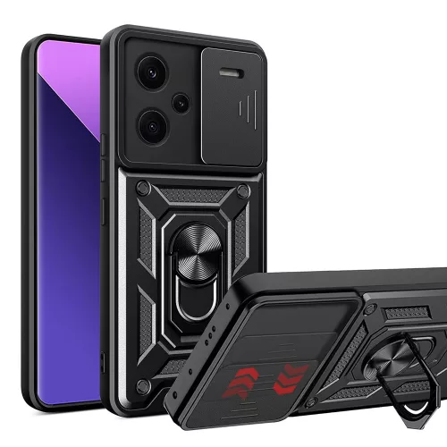 Techsuit - CamShield ütésálló tok - Xiaomi Redmi Note 13 Pro+ 5G - Fekete