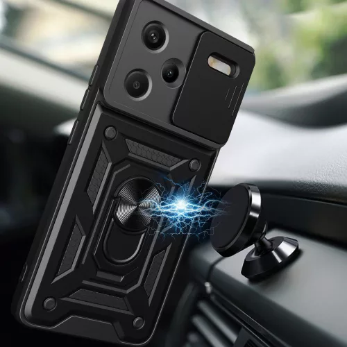 Techsuit - CamShield ütésálló tok - Xiaomi Redmi Note 13 Pro+ 5G - Fekete