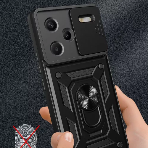 Techsuit - CamShield ütésálló tok - Xiaomi Redmi Note 13 Pro+ 5G - Fekete