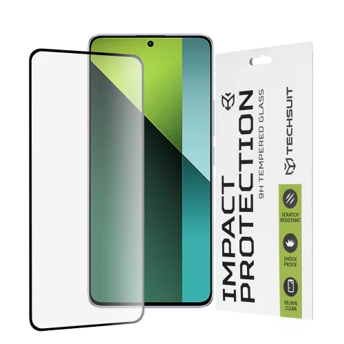 Techsuit - 111D Full Cover / Full Glue üvegfólia - Xiaomi Redmi Note 13 Pro 5G / Poco X6 - Fekete széllel