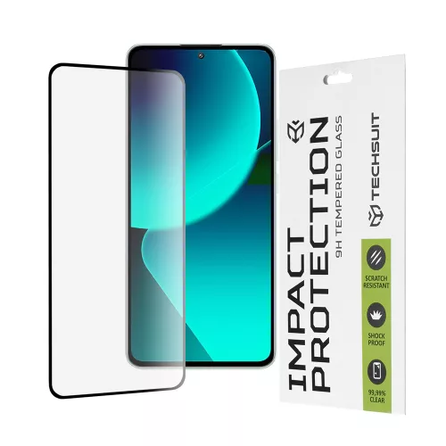 Techsuit - 111D Full Cover / Full Glue üvegfólia - Xiaomi 13T / 13T Pro - Fekete széllel