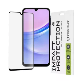   Techsuit - 111D Full Cover / Full Glue üvegfólia - Samsung Galaxy A15 4G / A15 5G / A24 / A25 5G / M15 - Fekete széllel