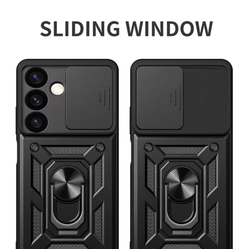 Techsuit - CamShield ütésálló tok - Samsung Galaxy S24 - Fekete