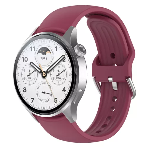 Techsuit - Watchband 22mm (W003) - Huawei Watch GT 2 46mm / GT 3 46mm, Xiaomi Watch S1 Pro / Active - Wine Red