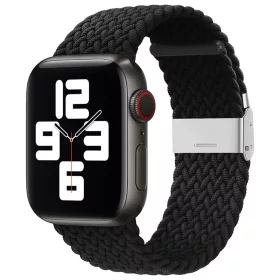   Techsuit - Watchband (W032) - Apple Watch 1/2/3/4/5/6/7/8/9/10/11/SE/SE 2/SE 3 (38/40/41/42mm) - Black