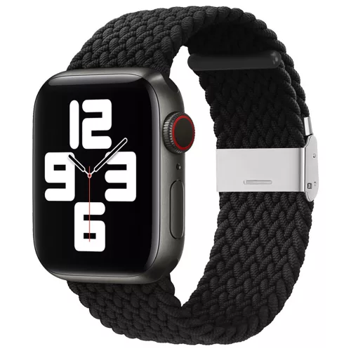 Techsuit - Watchband (W032) - Apple Watch 1/2/3/4/5/6/7/8/9/10/11/SE/SE 2/SE 3 (38/40/41/42mm) - Black