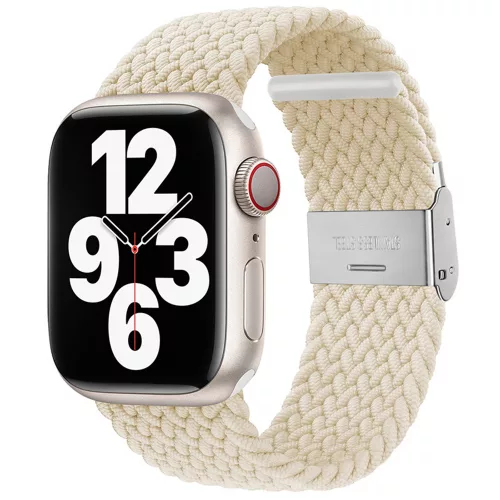 Techsuit - Watchband (W032) - Apple Watch 1/2/3/4/5/6/7/8/9/10/11/SE/SE 2/SE 3 (38/40/41/42mm) - Star Light