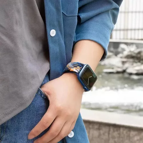 Techsuit - Watchband (W032) - Apple Watch 1/2/3/4/5/6/7/8/9/10/11/SE/SE 2/SE 3/Ultra/2/3 (42/44/45/46/49mm) - Colorful Pink