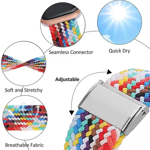 Techsuit - Watchband (W032) - Apple Watch 1/2/3/4/5/6/7/8/9/10/11/SE/SE 2/SE 3/Ultra/2/3 (42/44/45/46/49mm) - Atlantic Blue