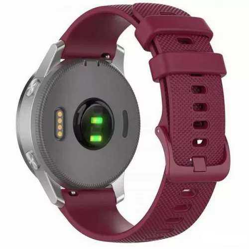 Techsuit - Watchband 20mm (W006) -Samsung Galaxy Watch 4/5/Active 2, Huawei Watch GT 3 (42mm)/GT 3 Pro (43mm) - Burgundy