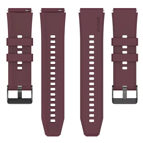 Techsuit - Watchband 20mm (W026) - Samsung Galaxy Watch 4/5/Active 2, Huawei Watch GT 3 (42mm)/GT 3 Pro (43mm) - Burgundy