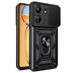   Techsuit - CamShield ütésálló tok - Xiaomi Redmi 13C 4G / Poco C65 - Fekete
