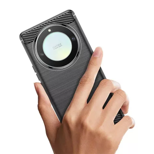 Techsuit - Carbon szilikon tok - Honor Magic6 Lite - Fekete