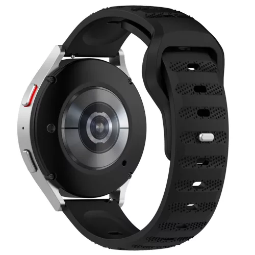 Techsuit - Watchband 20mm (W050) - Samsung Galaxy Watch 4/5/Active 2, Huawei Watch GT 3 (42mm)/GT 3 Pro (43mm) - Black