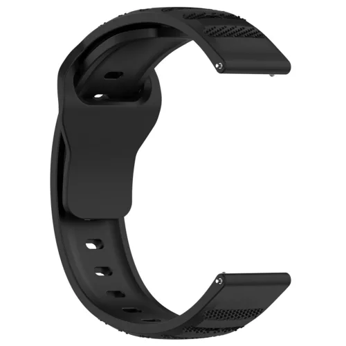 Techsuit - Watchband 20mm (W050) - Samsung Galaxy Watch 4/5/Active 2, Huawei Watch GT 3 (42mm)/GT 3 Pro (43mm) - Black