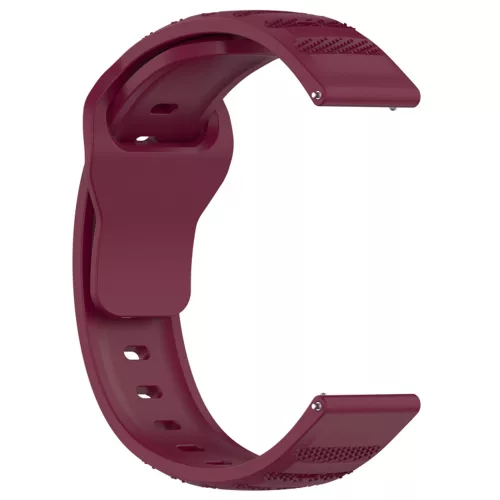 Techsuit - Watchband 20mm (W050) - Samsung Galaxy Watch 4/5/Active 2, Huawei Watch GT 3 (42mm)/GT 3 Pro (43mm) - Bordeaux
