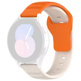   Techsuit - Watchband 20mm (W050) - Samsung Galaxy Watch 4/5/Active 2, Huawei Watch GT 3 (42mm)/GT 3 Pro (43mm) - Orange Beige