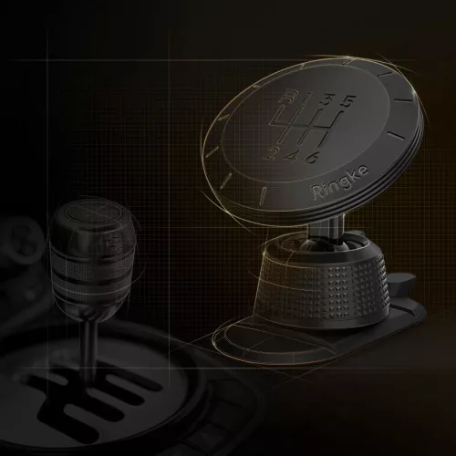 Ringke - Autós tartó - Gear Mount Design Műszerfalra - Black