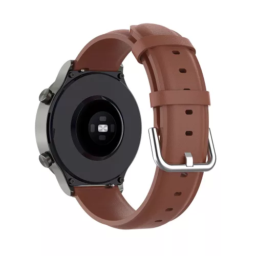 Techsuit - Watchband 20mm (W007PU) - Samsung Galaxy Watch 4/5/Active 2, Huawei Watch GT 3 (42mm)/GT 3 Pro (43mm) - Brown