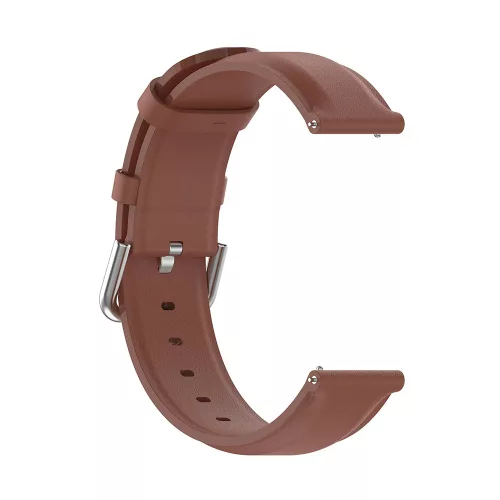 Techsuit - Watchband 20mm (W007PU) - Samsung Galaxy Watch 4/5/Active 2, Huawei Watch GT 3 (42mm)/GT 3 Pro (43mm) - Brown