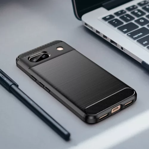 Techsuit - Carbon szilikon tok - Google Pixel 8a - Fekete