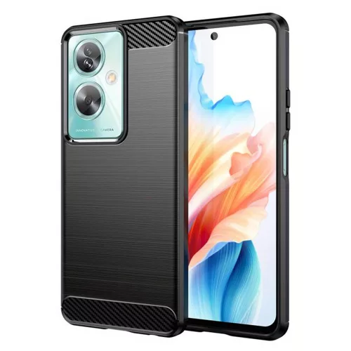 Techsuit - Carbon szilikon tok - Oppo A79 5G / OnePlus Nord N30 SE - Fekete