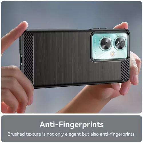 Techsuit - Carbon szilikon tok - Oppo A79 5G / OnePlus Nord N30 SE - Fekete