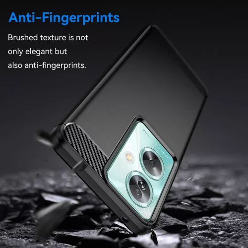 Techsuit - Carbon szilikon tok - Oppo A79 5G / OnePlus Nord N30 SE - Fekete