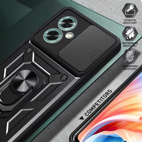 Techsuit - CamShield ütésálló tok - Oppo A79 5G / OnePlus Nord N30 SE - Fekete