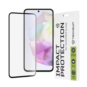   Techsuit - 111D Full Cover / Full Glue üvegfólia - Samsung Galaxy A35 5G / A55 5G / M35 / M56 - Fekete széllel