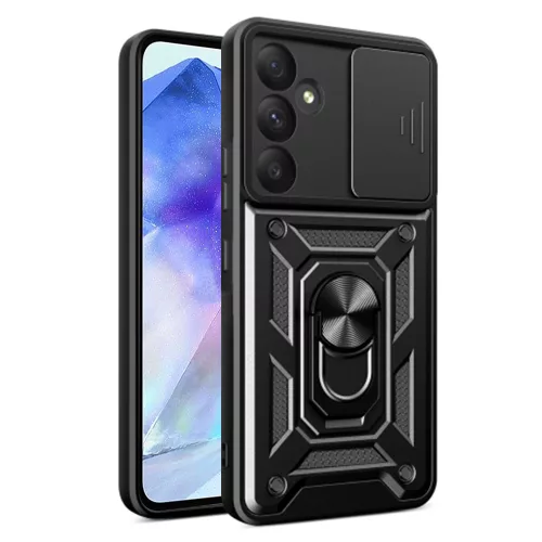 Techsuit - CamShield ütésálló tok - Samsung Galaxy A55 5G - Fekete