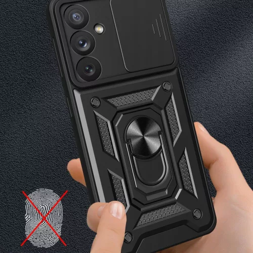 Techsuit - CamShield ütésálló tok - Samsung Galaxy A55 5G - Fekete