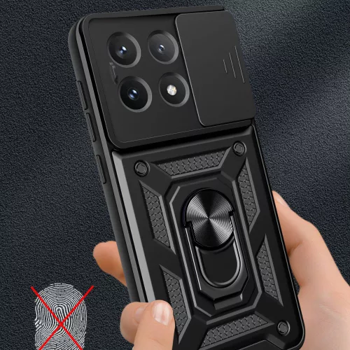 Techsuit - CamShield ütésálló tok - Xiaomi Poco X6 Pro - Fekete