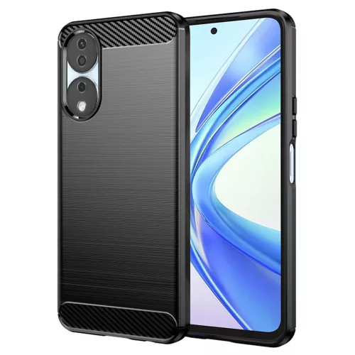 Techsuit - Carbon szilikon tok - Honor X7b / X7b 5G / 90 SMART - Fekete
