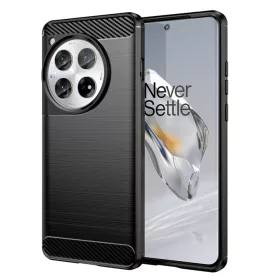 Techsuit - Carbon szilikon tok - OnePlus 12 - Fekete