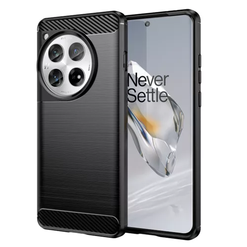Techsuit - Carbon szilikon tok - OnePlus 12 - Fekete
