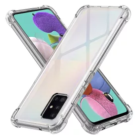   Techsuit - Shockproof Átlátszó Ütésálló Szilikon tok - Samsung Galaxy A51 4G - Átlátszó