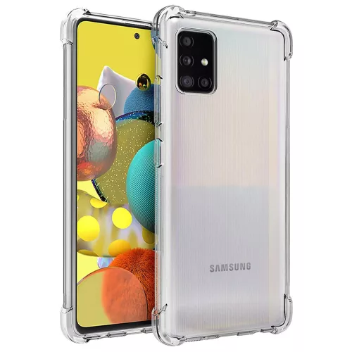 Techsuit - Shockproof Átlátszó Ütésálló Szilikon tok - Samsung Galaxy A51 4G - Átlátszó