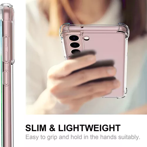 Techsuit - Shockproof Átlátszó Ütésálló Szilikon tok - Samsung Galaxy S21 5G - Átlátszó