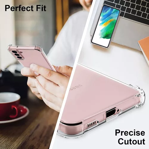 Techsuit - Shockproof Átlátszó Ütésálló Szilikon tok - Samsung Galaxy S21 5G - Átlátszó