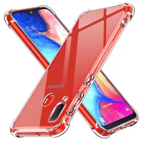   Techsuit - Shockproof Átlátszó Ütésálló Szilikon tok - Samsung Galaxy A20e - Átlátszó