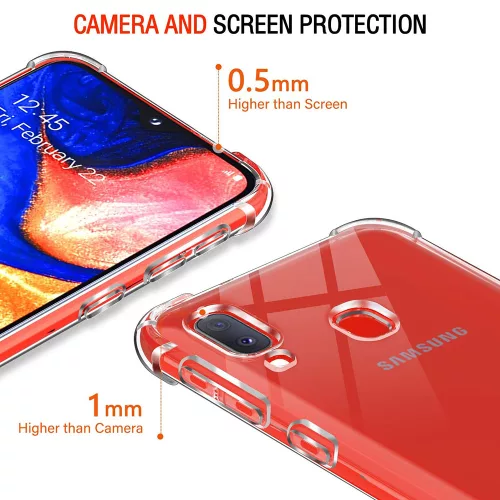 Techsuit - Shockproof Átlátszó Ütésálló Szilikon tok - Samsung Galaxy A20e - Átlátszó
