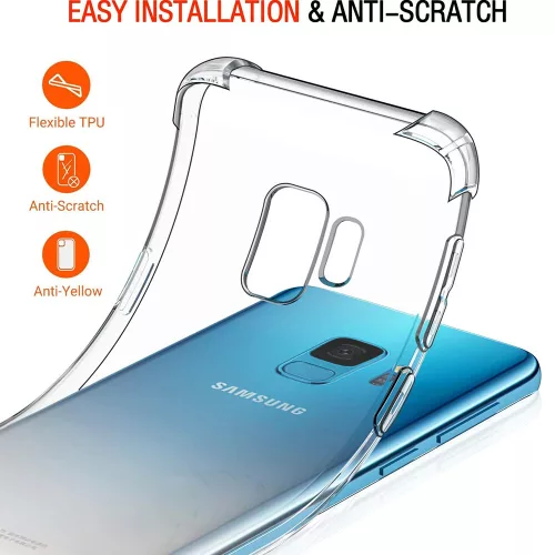 Techsuit - Shockproof Átlátszó Ütésálló Szilikon tok - Samsung Galaxy S9 - Átlátszó