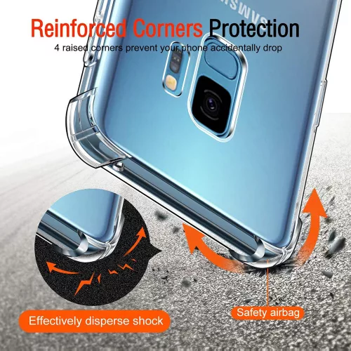 Techsuit - Shockproof Átlátszó Ütésálló Szilikon tok - Samsung Galaxy S9 - Átlátszó