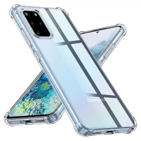   Techsuit - Shockproof Átlátszó Ütésálló Szilikon tok - Samsung Galaxy S20 Plus 4G / S20 Plus 5G - Átlátszó